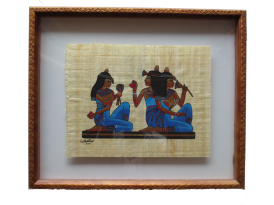 Encadrement dessin (papyrus égyptien). Entre deux verres