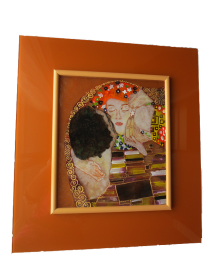 Encadrement peintures sur verre. Encadrement express sur un verre en couleur
